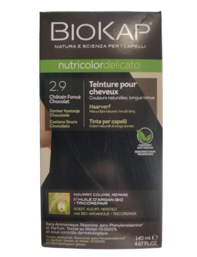 Coloration Nutricolor Delicato 2.9 Châtain Foncé Chocolat-140 ml-Biokap