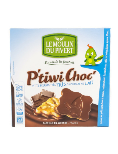 Biscuits sur Chocolat au Lait P'Tiwi Choc Bio 125g