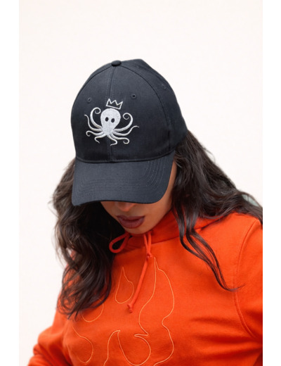 Casquette Logo poulpe argenté