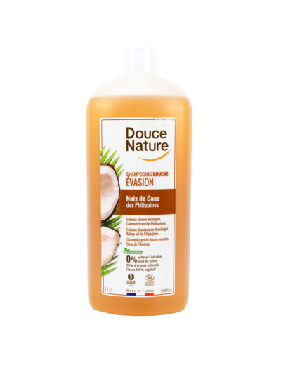 Shampooing Douche Evasion à la Noix de Coco Bio 1L