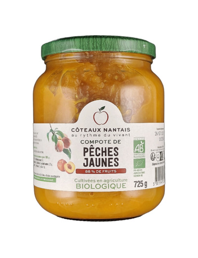 Compote de Pêche Jaunes Bio 725g Bio