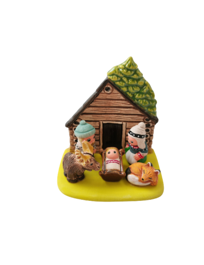 CRECHE en céramique BLOC 8x7cm- NORVEGE