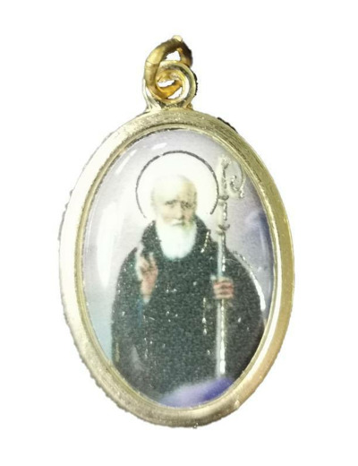 Médaille 22mm en Métal Doré avec Résine  - BENOIT
