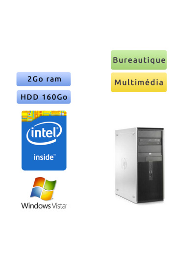 HP Compaq DC7900 - Windows Vista - C2D 2GB 160GB - Ordinateur Tour