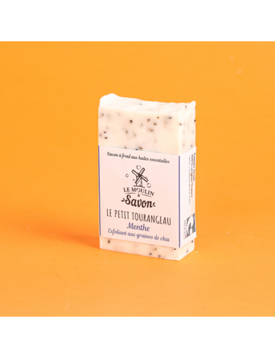 Savon Le Petit Tourangeau Menthe exfoliant aux graines de chia