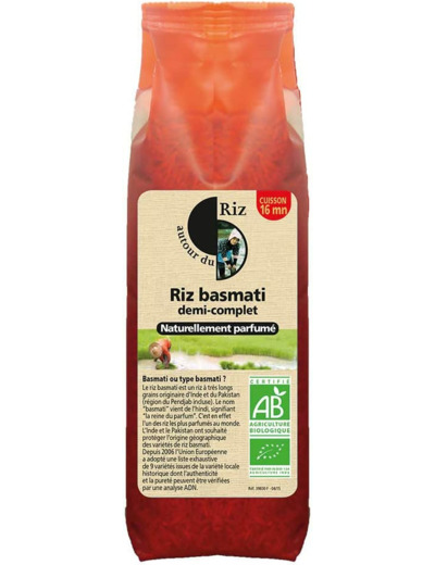 Riz basmati 1/2 complet 500g Autour du Riz