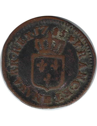 LOUIS XVI (1774-1792) LIARD 1785 BB (Strasbourg) 2gr69 TB+