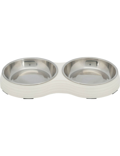 Set de gamelles, mélamine / acier inoxydable pour chien/chat - 0.2L
