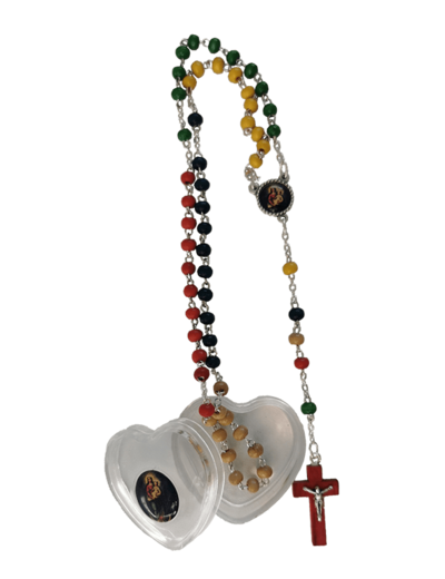 Chapelet Perles en Bois sur Chaine Argentée MISSIONNAIRE ND GRACES