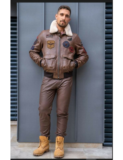 BA 947 Blouson aviateur  homme cuir bison