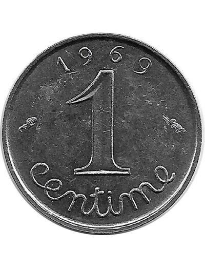 FRANCE 1 CENTIME EPI 1969 QUEUE LONGUE TTB+