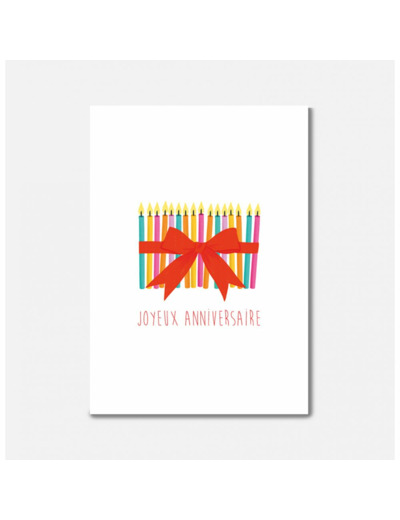 Carte Anniversaire - Bougies - Pascale Editions