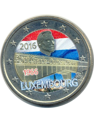 LUXEMBOURG 2016 2 EURO COLORISEE PONT DUCHESSE SUP