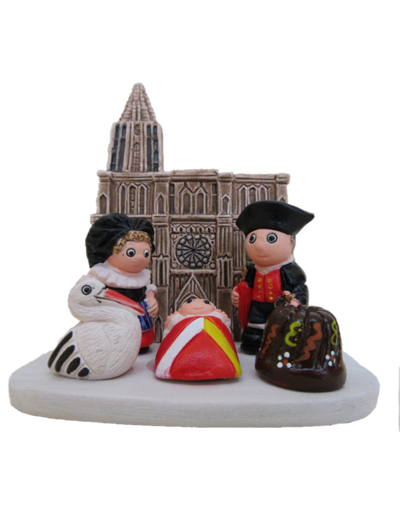 CRECHE en céramique BLOC 8x7cm- STRASBOURG