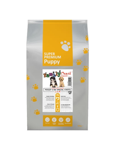 Croquettes SUPER PREMIUM au poulet & riz pour chiots - 2 formats