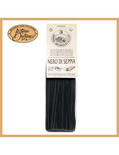 Pâtes au germe de blé à l'encre de seiche Linguine 250g