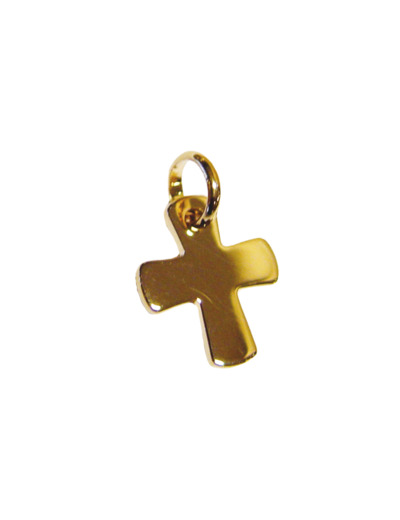 Croix en Plaqué Or 16mm - CARREE