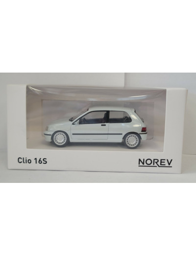 RENAULT CLIO 16S BLANCHE NOREV 1/43 BOITE D'ORIGINE