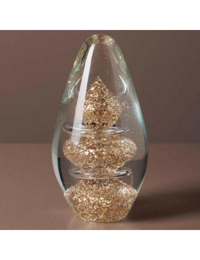 Presse-papier tour de paillettes 8x14cm