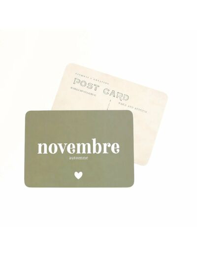 Carte postale Novembre - CinqMai