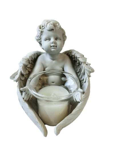 Statue en Résine 9cm - ANGE BOUGEOIR