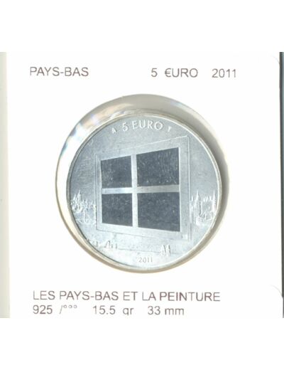 HOLLANDE (PAYS-BAS) 2011 5 EURO LES PAYS-BAS ET LA PEINTURE SUP