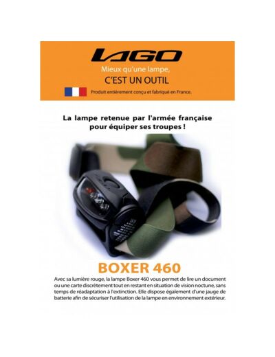 Lampe frontale Lago Boxer 460