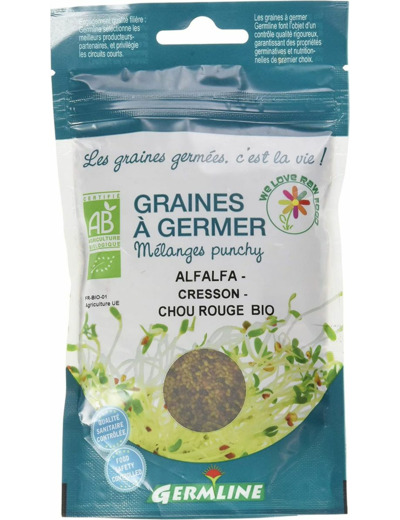 Graines a germer alfa,cress,chou 150g GERM LINE - SEC