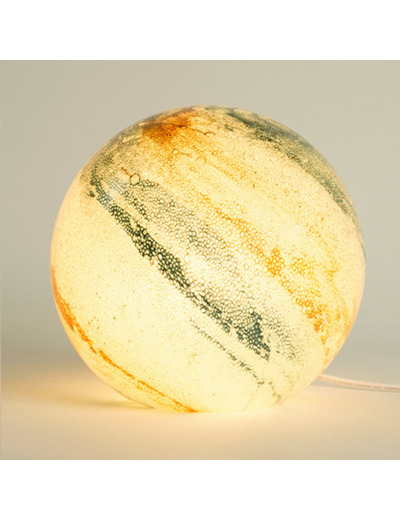 Lampe boule Galaxie vert orange 24x24x23cm
