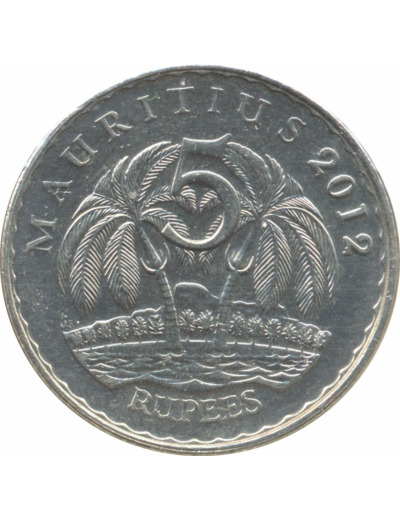 ILE MAURICE 5 RUPEES 2012 SUP N1