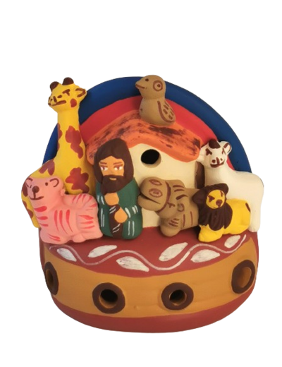 Crèche en céramique 9x5x8,5cm- ARCHE DE NOË
