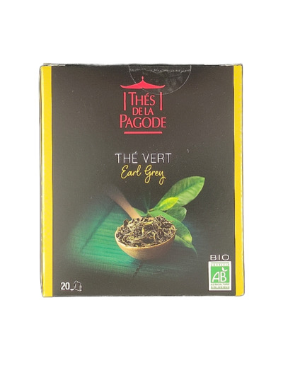 Thé Verts Earl Grey 20 Infusions 40g Bio