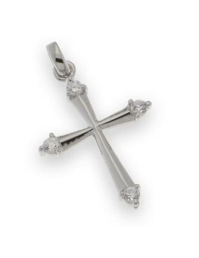 Croix en Argent 925- 2,1x1,7cm- ZIRCONIUMS