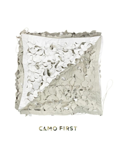 Filet camouflage blanc S-Cut 2 × 2 m : ombrage 80 %, filet camo robuste et renforcé