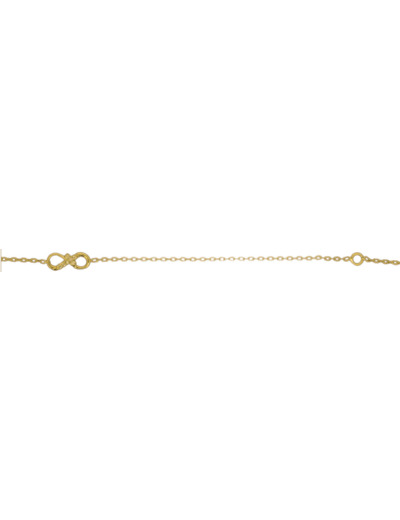 Bracelet en Plaqué Or - INFINI CROIX STRASS