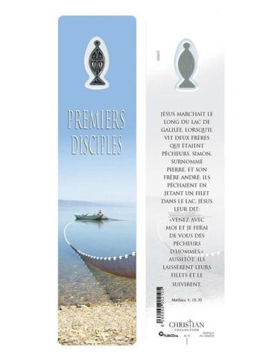 Signet plastifié avec médaille sous sachet- PREMIERS DISCIPLES