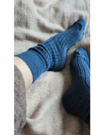 Chaussettes CHILL - 80% mohair / Bleu arctique