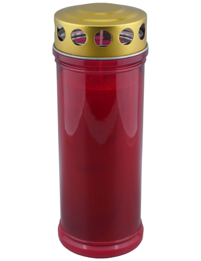 Bougie Funéraire 160 Heures Rouge - 215x75mm
