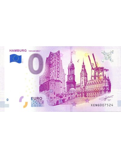 ALLEMAGNE 2018-2 HAMBURG SOUVENIR 0 EURO TOURISTIQUE NEUF