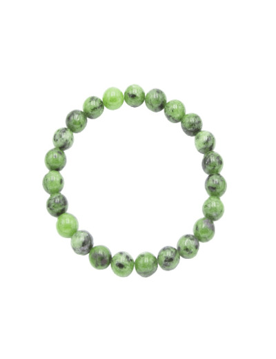 Bracelet en rubis sur zoïsite 8 mm