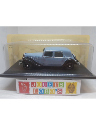 CITROEN TRACTION 22 BERLINE 1934 BLEU ET NOIRE 1/43 BOITE D'ORIGINE