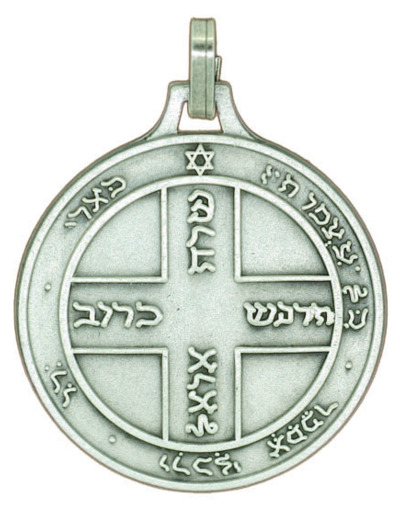 Médaille 30mm en Métal Argenté - PENTACLE  JUPITER
