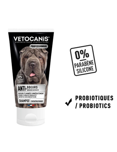 Shampoing Professionnel Anti-Odeurs pour Chien - 300ml - VETOCANIS
