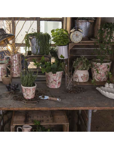 Pot de fleurs céramique Jardin Anglais 12x11cm