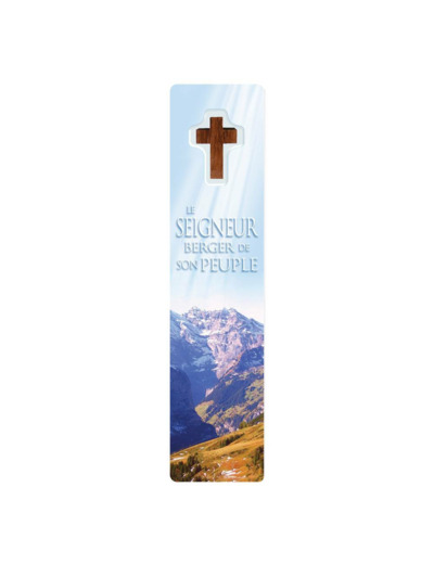 Signet plastifié avec médaille sous sachet- PSAUME 23-anglais