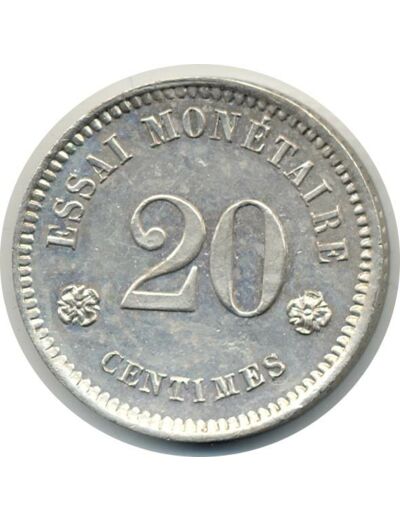 BELGIQUE 20 CENTIMES 1859 ESSAI MONETAIRE SUP ( P1 )