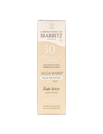 Crème Solaire Teintée Visage SPF30 Ivoire 50ml