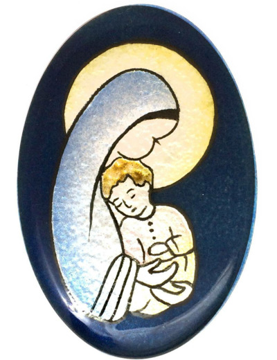 Maternité 8,9X6cm - EMAUX DU LIBAN