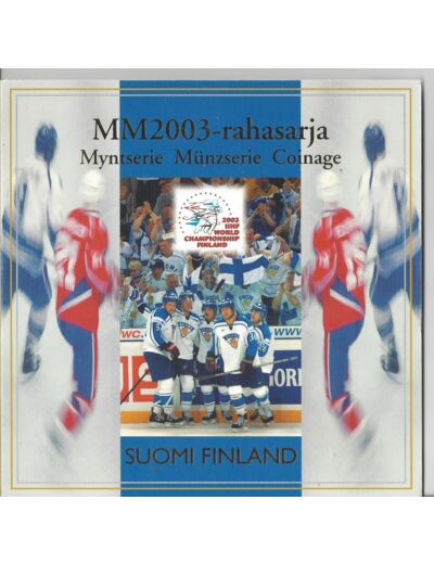 FINLANDE 2003 HOCKEY RAHASARJA SERIE COFFRET 8 MONNAIES BU