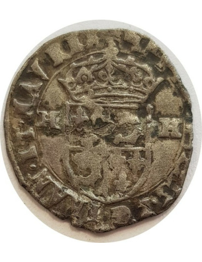 HENRI IV (1589-1610) DOUZAIN DU DAUPHINE 1596 Z (Grenoble) 2ème type TB